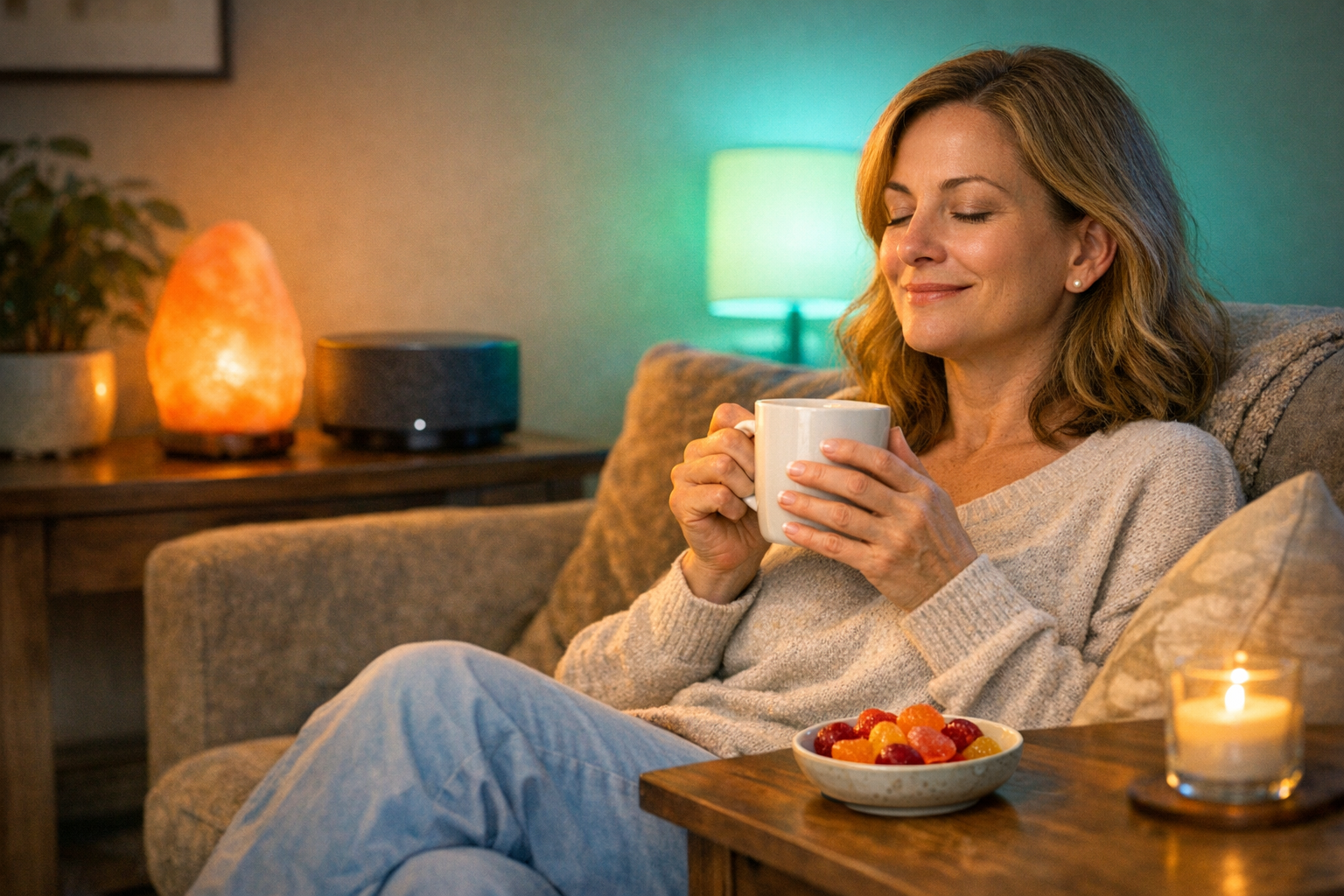 Soundscapes Lighting Calm Gummies Enhance Relaxation Routine