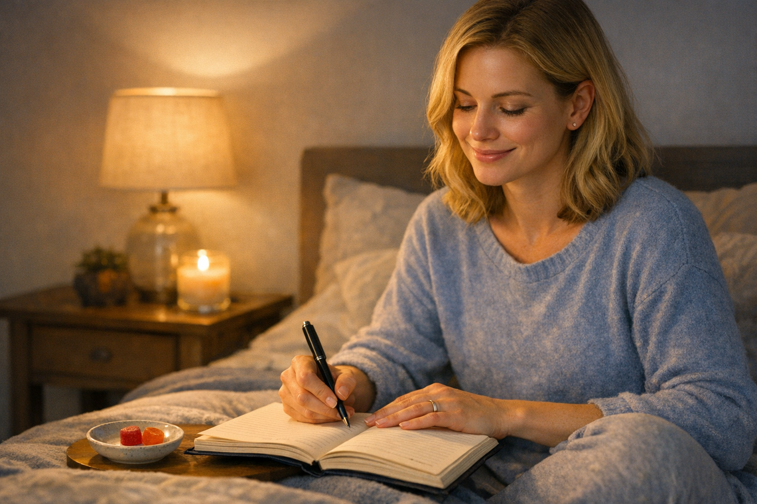 Enhance Nighttime Calm with Journaling and Bedtime Gummies