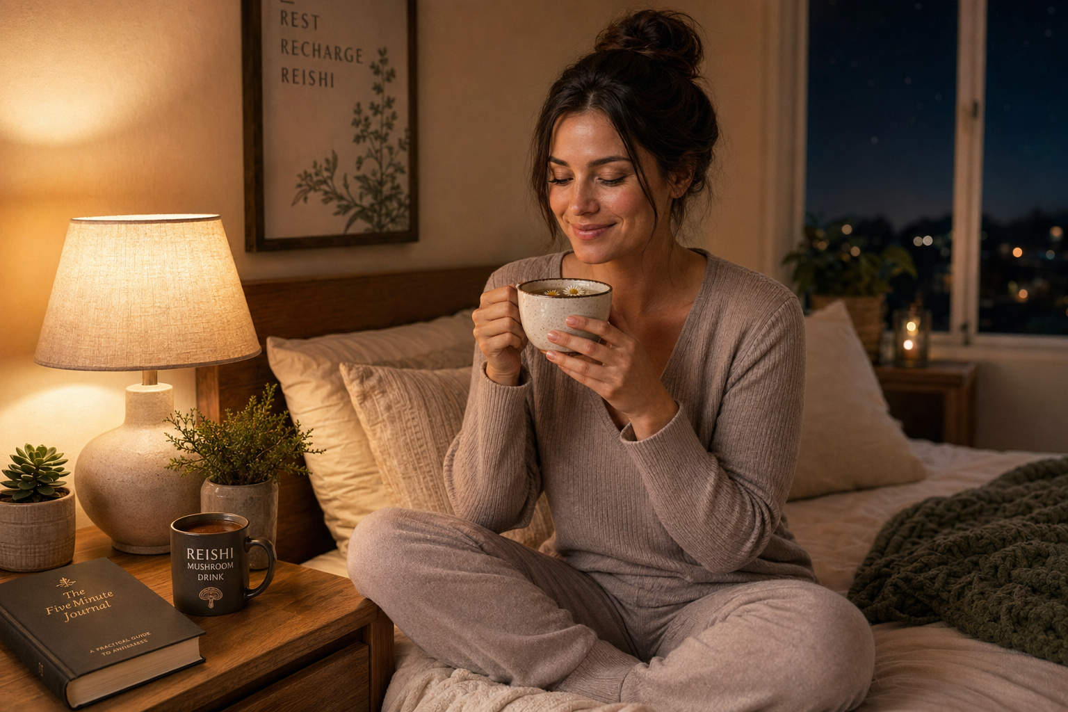 Nightstand Essentials for Holistic Health with Edify Reishi