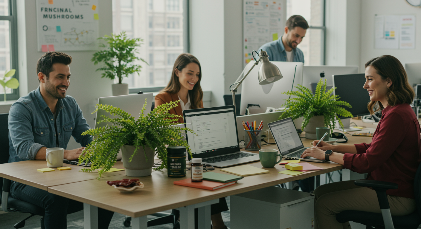 Using Lion's Mane Reishi and Hemp to Improve Workplace Wellness