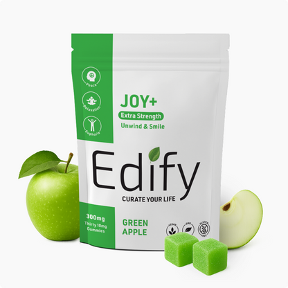 Edify Joy+ Green Apple Gummies Pouch With Hemp Derived Delta 9 Formula