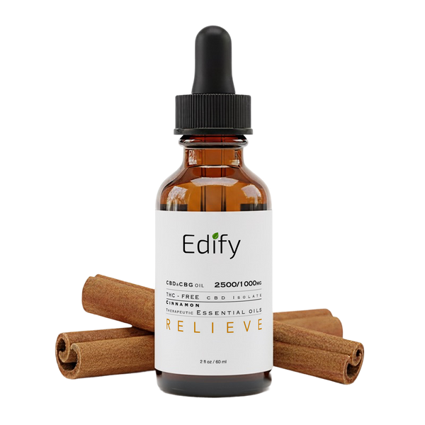 CBD+CBG Oil Tincture | Broad-Spectrum THC-Free (2500mg/1000mg/60ml